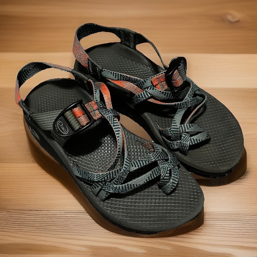 Chaco Z Cloud X2 Teal & Orange Sandals - Women's‎ Size 7